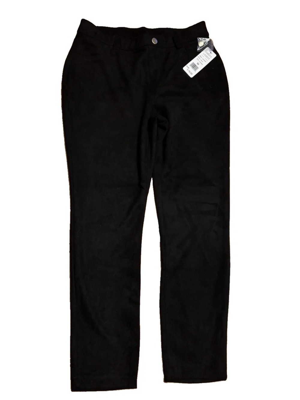 Sabrina Lauren Women’s Velvet Pull On Pants - Black - Medium